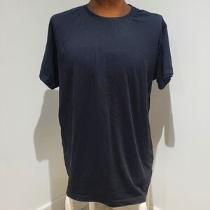 Kangol Solid Black Cotton Blend Crew Neck Short Sleeve T-Shirt Size Large NEW